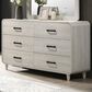 Crown Mark Nyomi 6-Drawer Dresser in White, , large