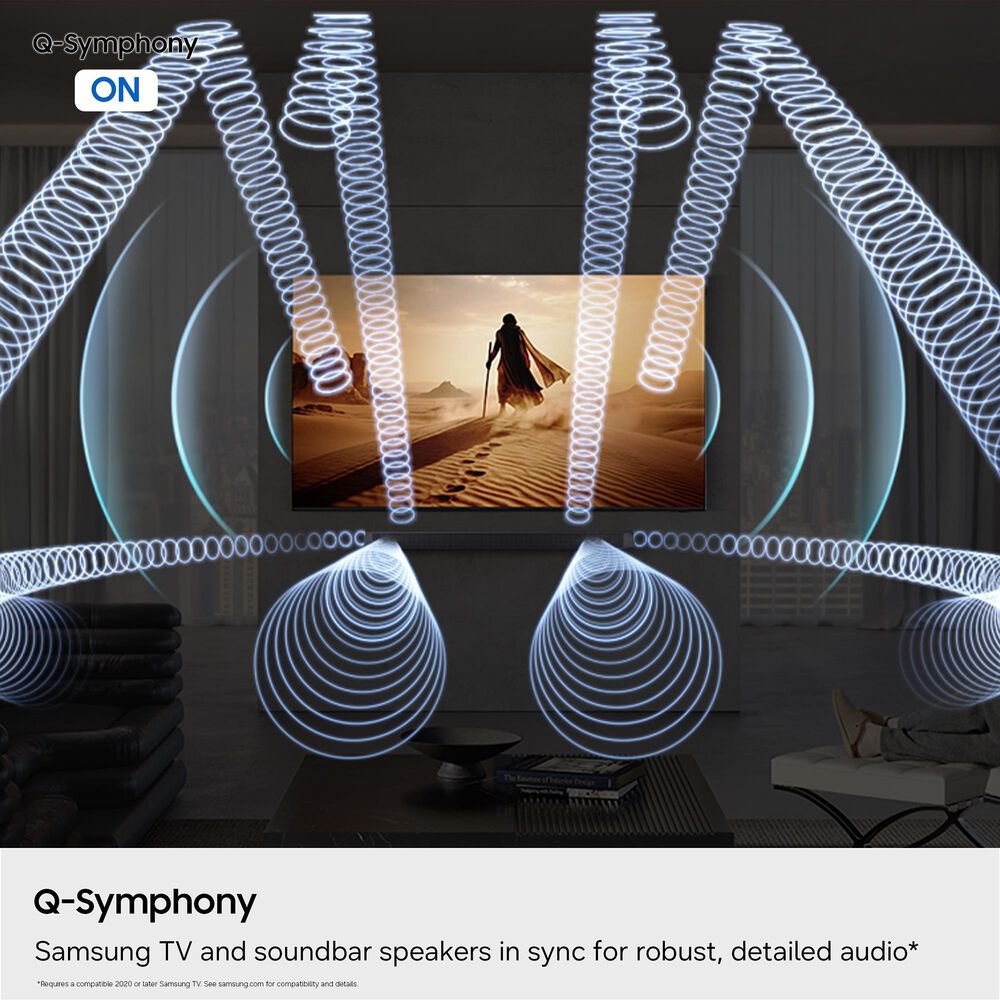 Samsung Q Series 11.1.4 Channel Soundbar with Wireless Subwoofer and Rear Speaker in Titan Black, , large