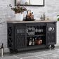Imperial International Bar Cart in Blackened Oak and Grey Wash, , large