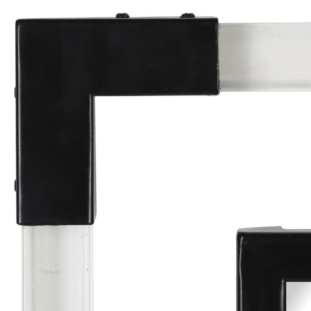 Maple and Jade Double Framed Wall Mirror with Acrylic Frame in Black and Clear, , large