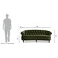 Jennifer Taylor Home La Rosa Stationary Sofa in Olive Green Velvet, , large