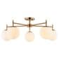 Vaxcel Armitage 5-Light Semi Flush Mount in Muted Brass, , large