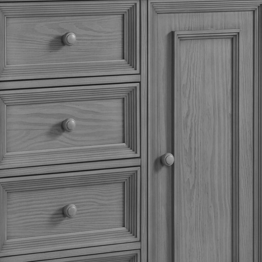 Oxford Baby Weston 4 Drawer 4 Shelf 1 Door Chifferobe in Dusk Gray, , large