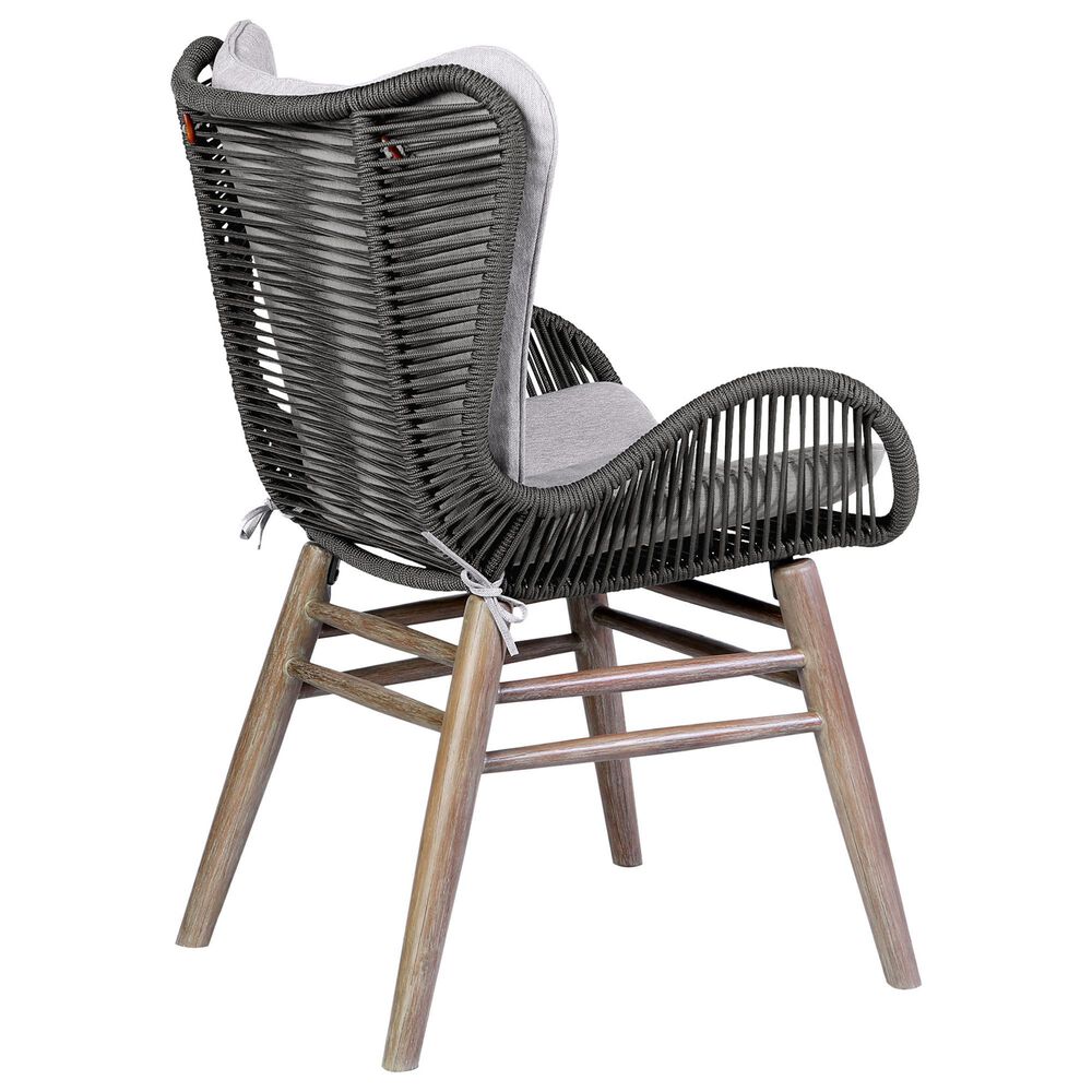 Hearth and Haven Mateo Outdoor Patio Dining Chair in Gray, , large