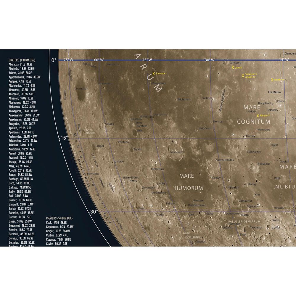 Celestron Deluxe Folding Moon Map, , large