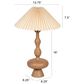 Creative Coop Andi Resin Table Lamp with Pleated Shade in Brown, , large