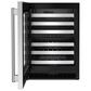 KitchenAid 24" Undercounter Wine Cellar with Full-Extension Metal-Front Racks and Left Hinge in Stainless Steel, , large