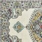 Oriental Weavers Zahra 75505 5" x 8" Ivory and Grey Area Rug, , large