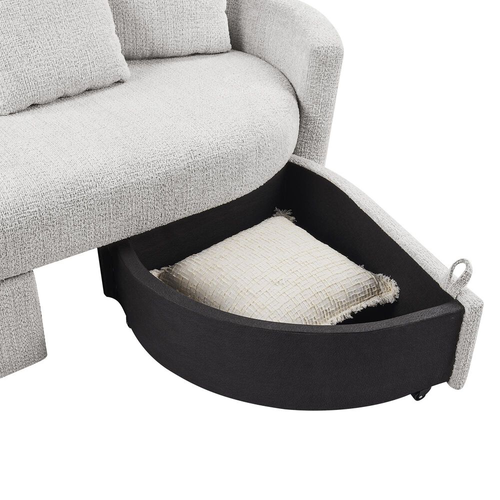 Lifestyle Solutions Beckett Stationary Storage Sofa in Ivory, , large