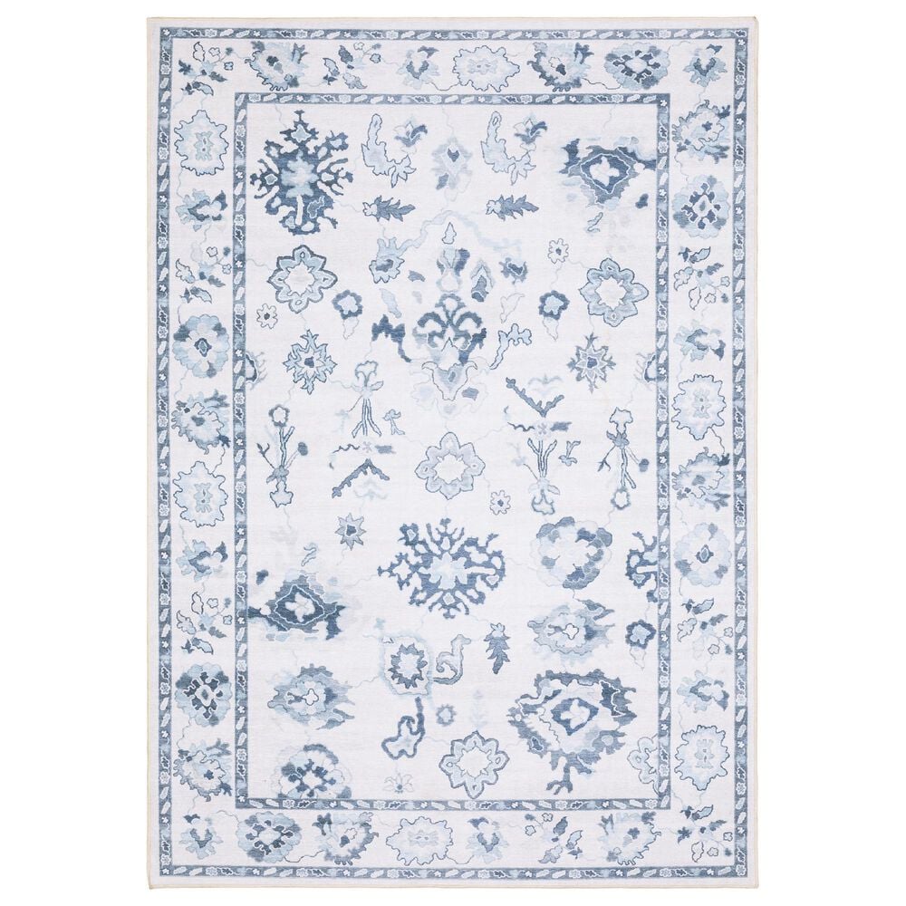ROW by Oriental Weavers Addison Ivory and Blue 6"7" x 9"2" Area Rug, , large