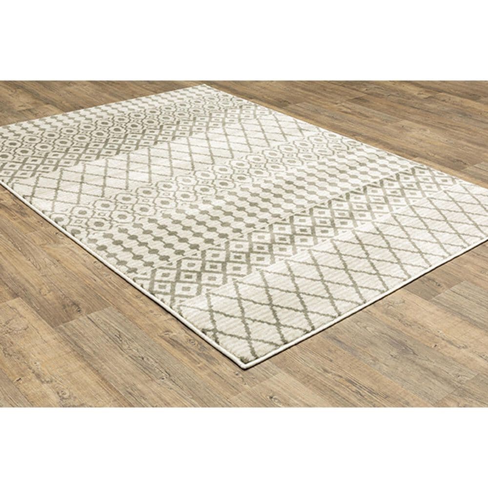 Oriental Weavers Georgia Southwest 717B0 3&#39;10&quot; x 5&#39;5&quot; Ivory and Gray Area Rug, , large