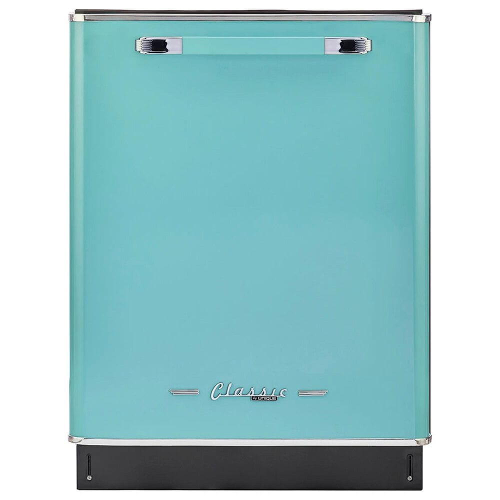 Unique Appliances Classic Retro 24" Top Control Dishwasher in Ocean Mist Turquoise, , large
