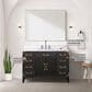 Lexora Home Laurel 48" Single Bathroom Vanity in Black Oak with White Carrara Marble Top and Rectangular Sink, , large