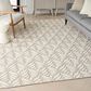 Nourison Aloha Floral 9" x 12" Ivory and Grey Indoor/Outdoor Area Rug, , large