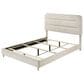 Crown Mark Nyomi King Upholstered Panel Bed in White, , large