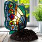 Timberlake 8.5" Tiffany Style Butterfly Lamp in Multicolor, , large
