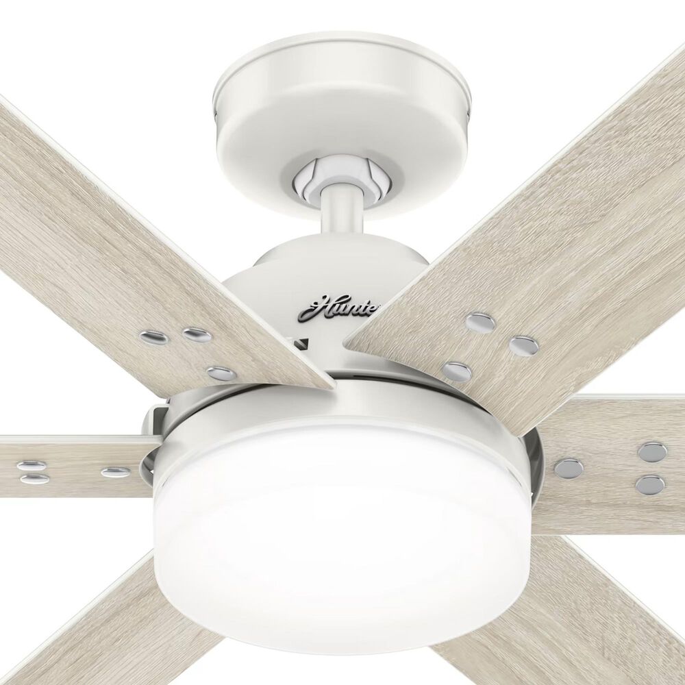 Hunter Pacer 44&quot; Ceiling Fan with LED Lights in Fresh White, , large