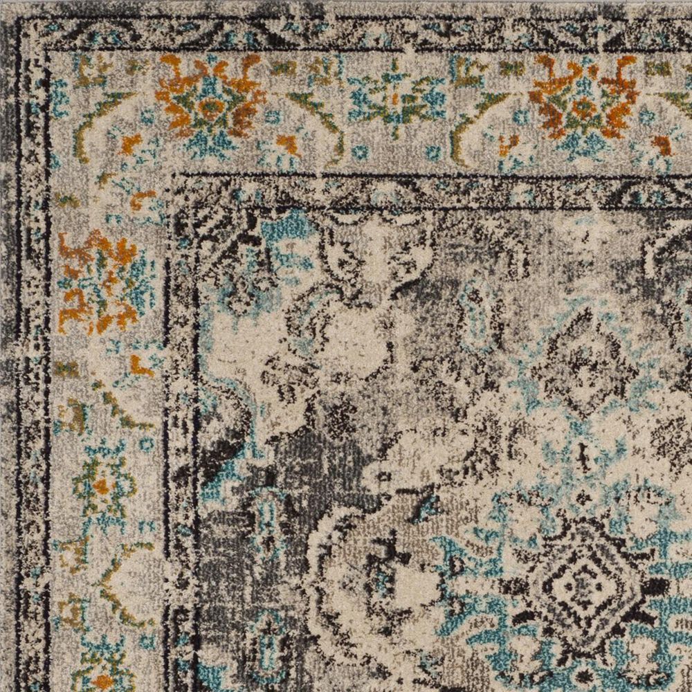 Safavieh Monaco MNC243G-5SQ 5&#39; x 5&#39;  Grey/Light Blue Square Rug, , large