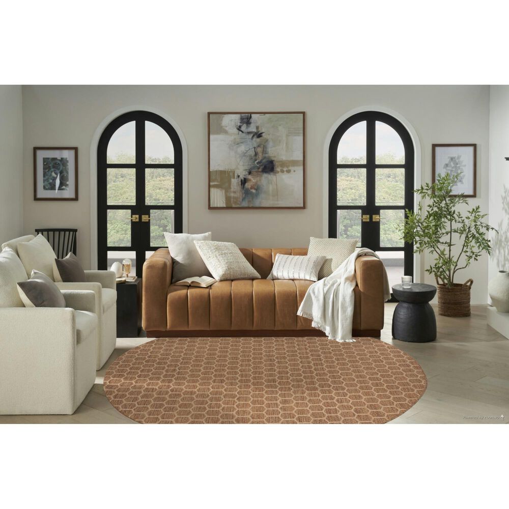 Nourison Twist Reversible 8&#39; Round Natural Indoor/Outdoor Area Rug, , large