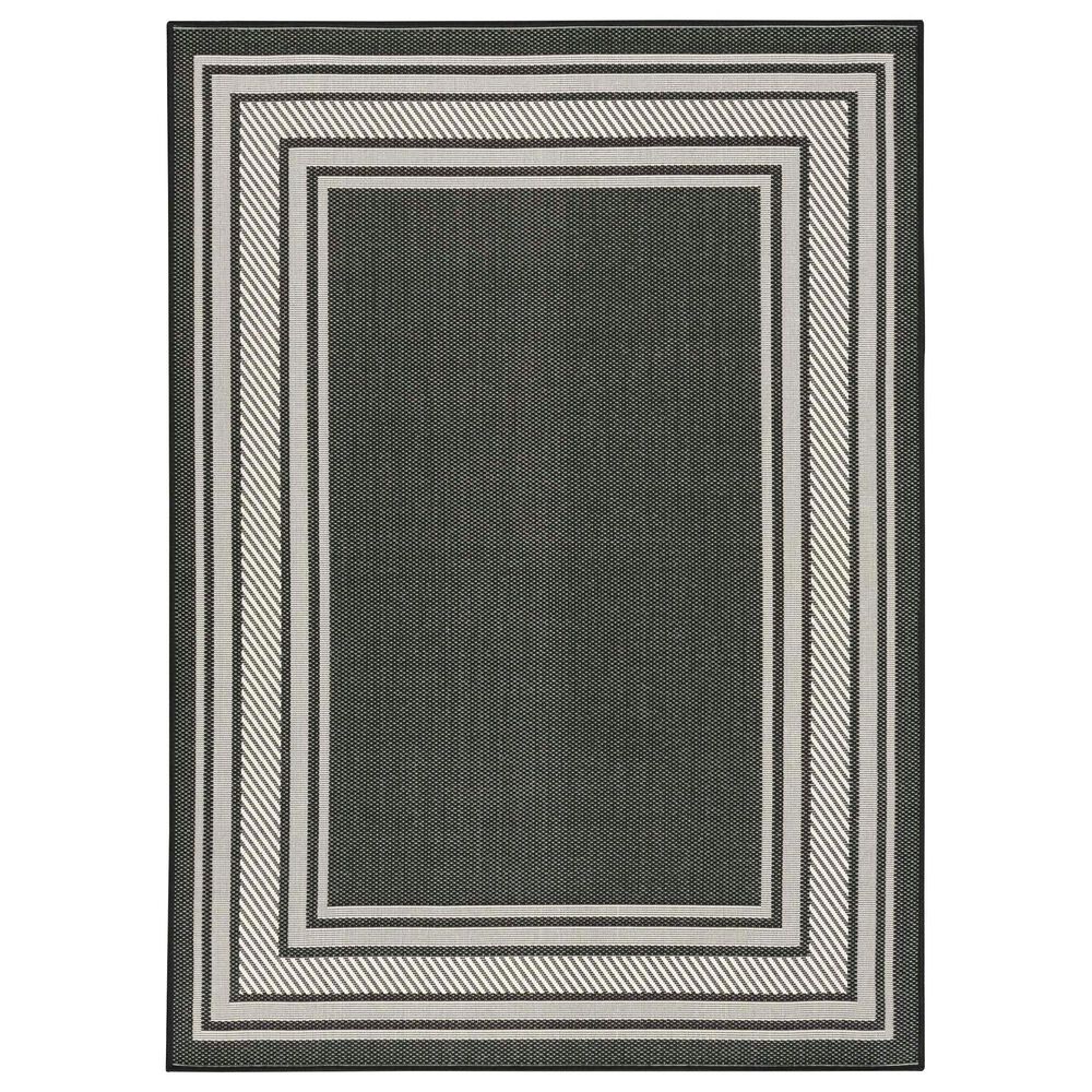 Nourison Horizon HOZ03 Black 10&#39; x 14&#39; Indoor/Outdoor Area Rug, , large