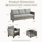 HOMLUX 4-Piece Outdoor Sofa Set in Dark Gray, , large
