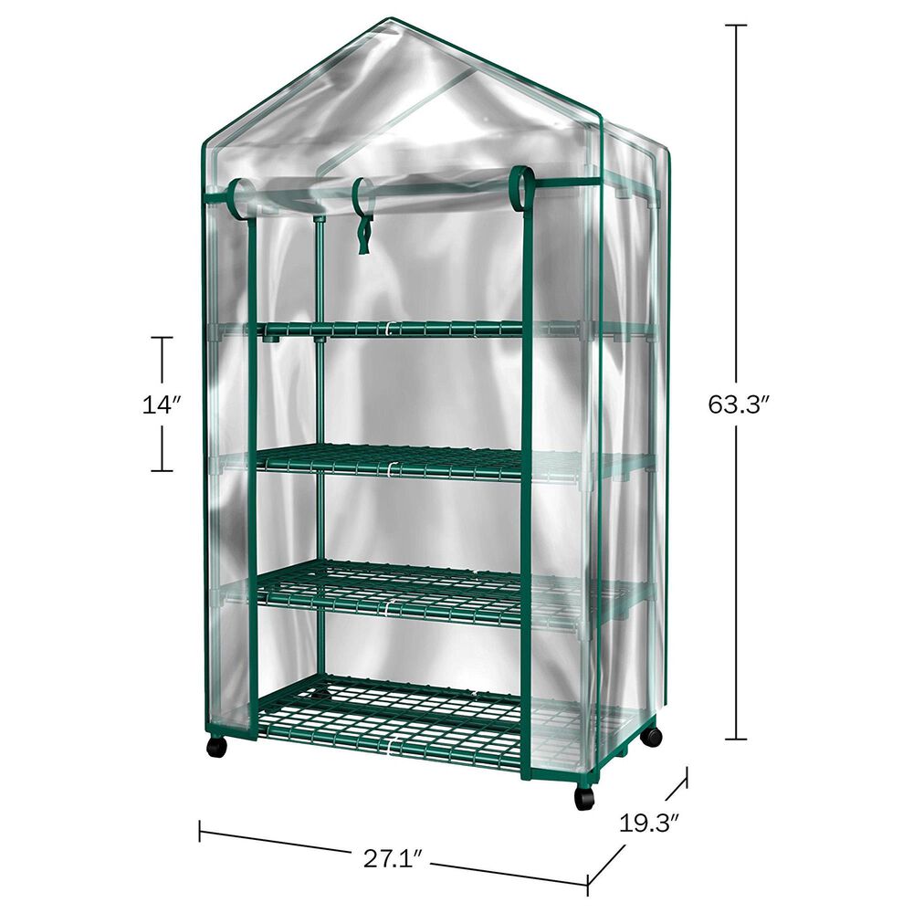 Timberlake 4-Tier Portable Greenhouse in Green, , large