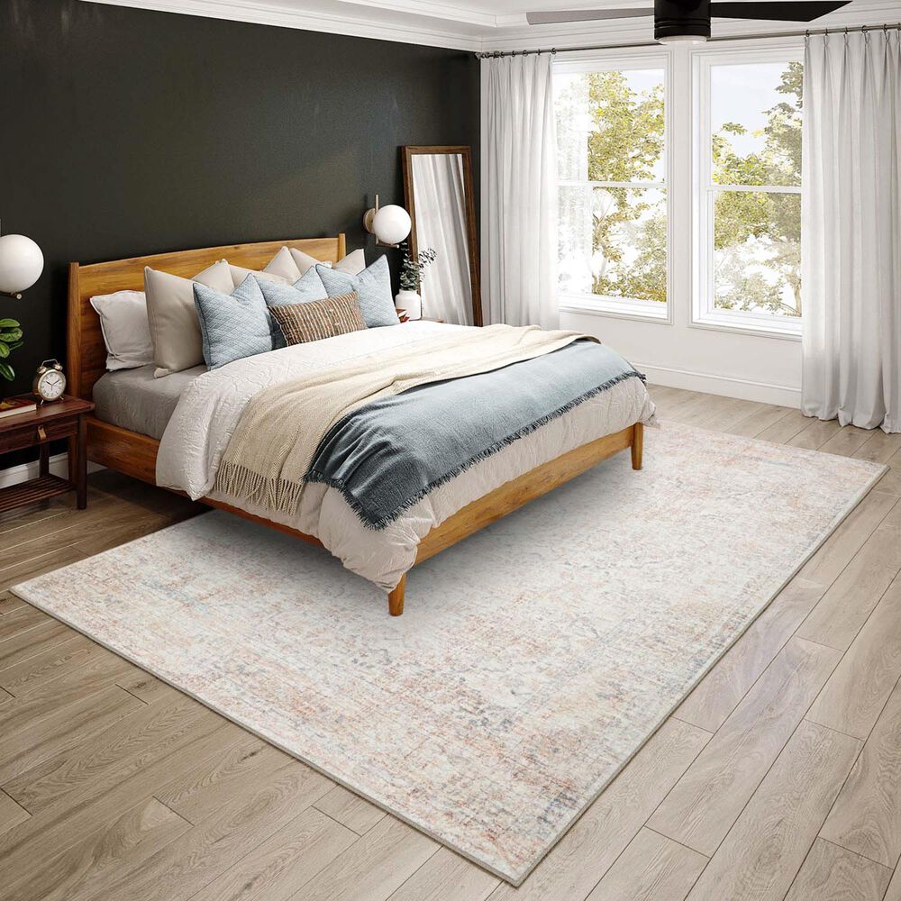 Dalyn Rug Company Jericho Traditional 9&#39; x 12&#39; Pearl Indoor/Outdoor Area Rug, , large
