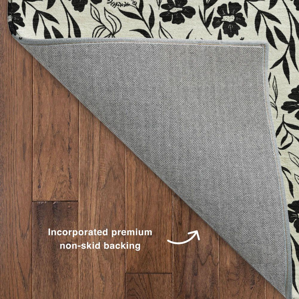 Dalyn Rug Company Soft Essentials Floral Ivory 5' x 7'6" Indoor/Outdoor Area Rug, , large