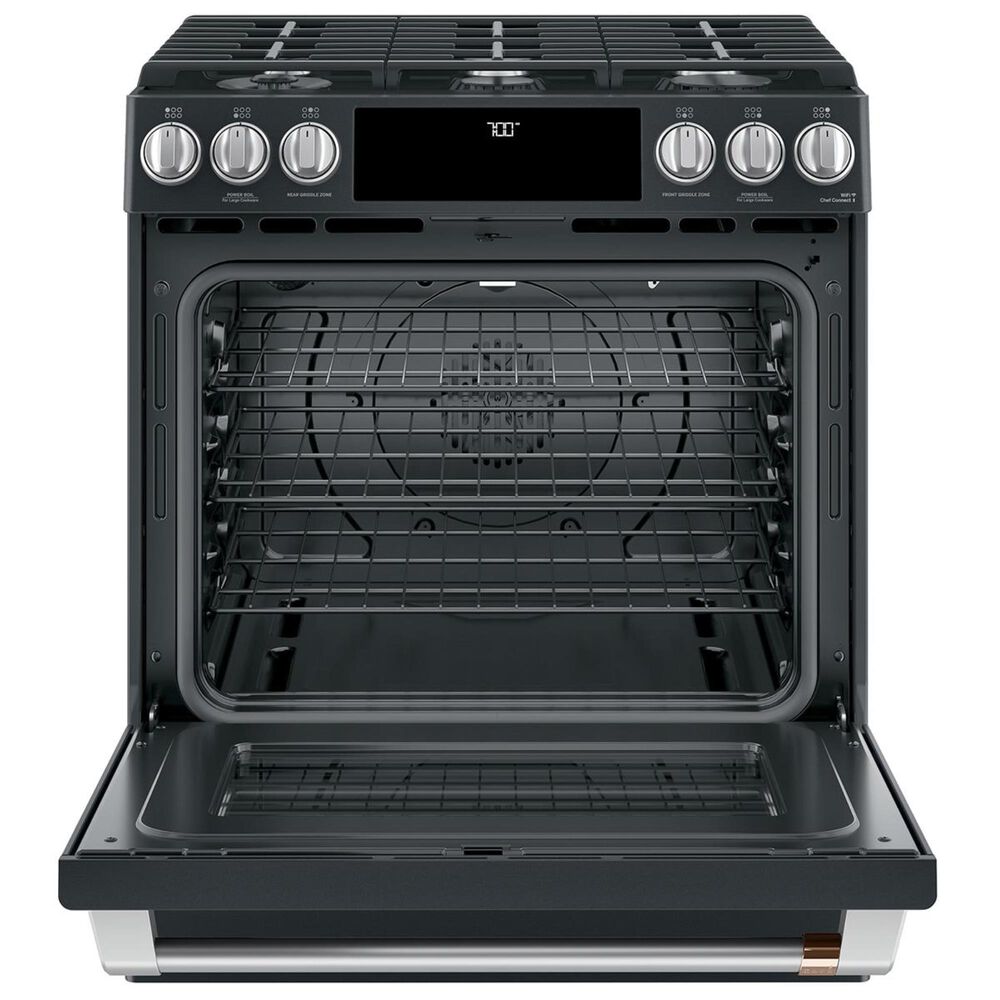 Cafe 30&quot; Slide-In Convection Gas Range with Storage Drawer in Matte Black, , large