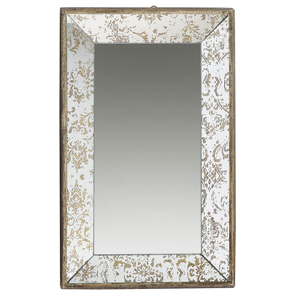 A&B Home 12" x 20" Rectangular Hanging Mirror in Gold, , large