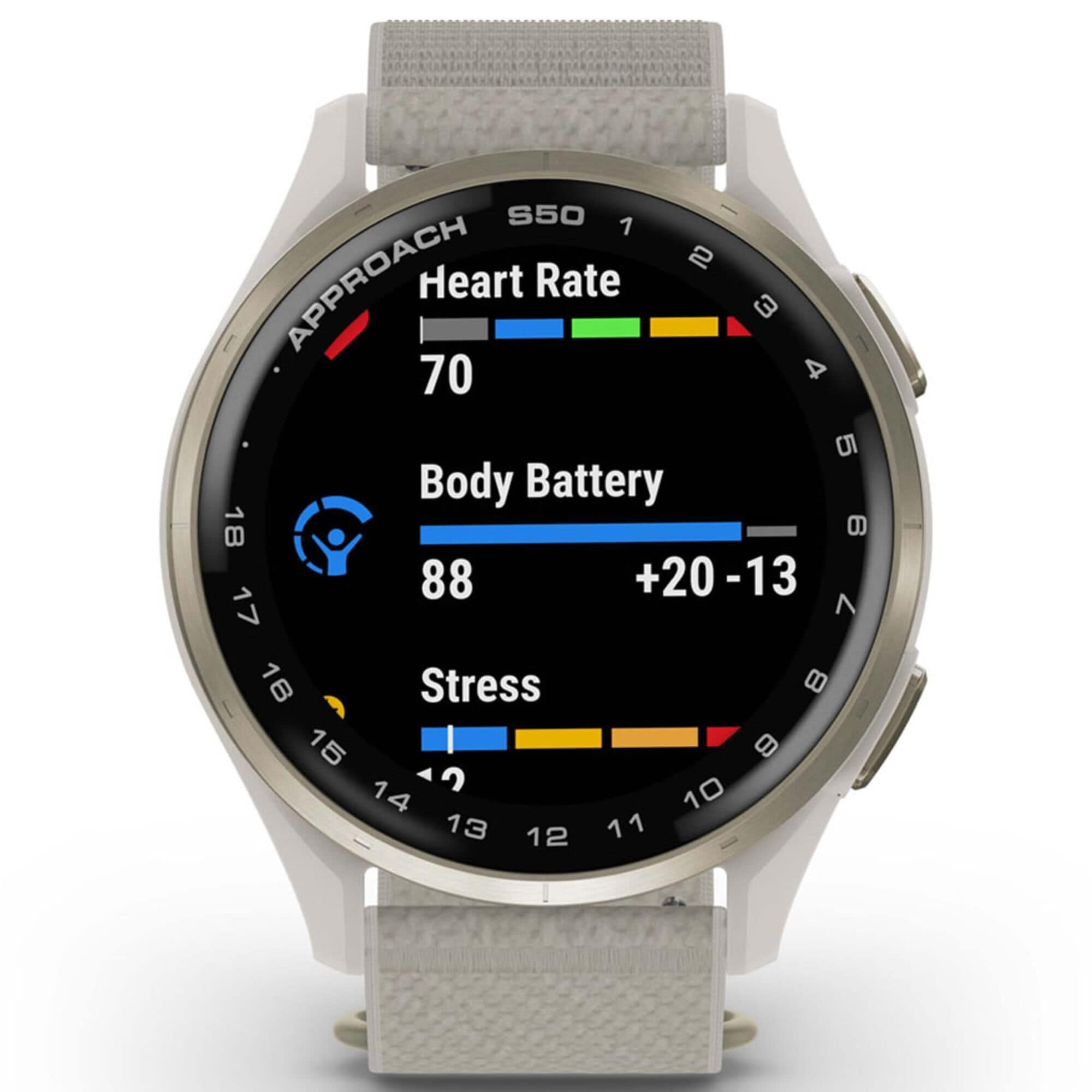 Garmin Approach S50 43mm Golf and Fitness Smartwatch Cream Gold