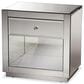 Baxton Studio Rochadh Mirrored 1-Drawer End Table in Gray, , large