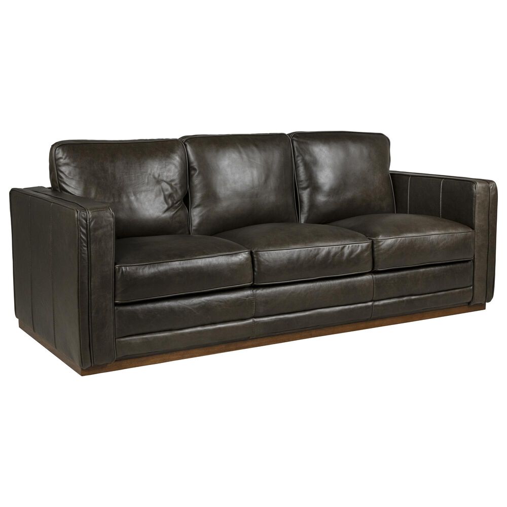 Sienna Designs Leather Stationary Sofa in Westerwood Smoke, , large