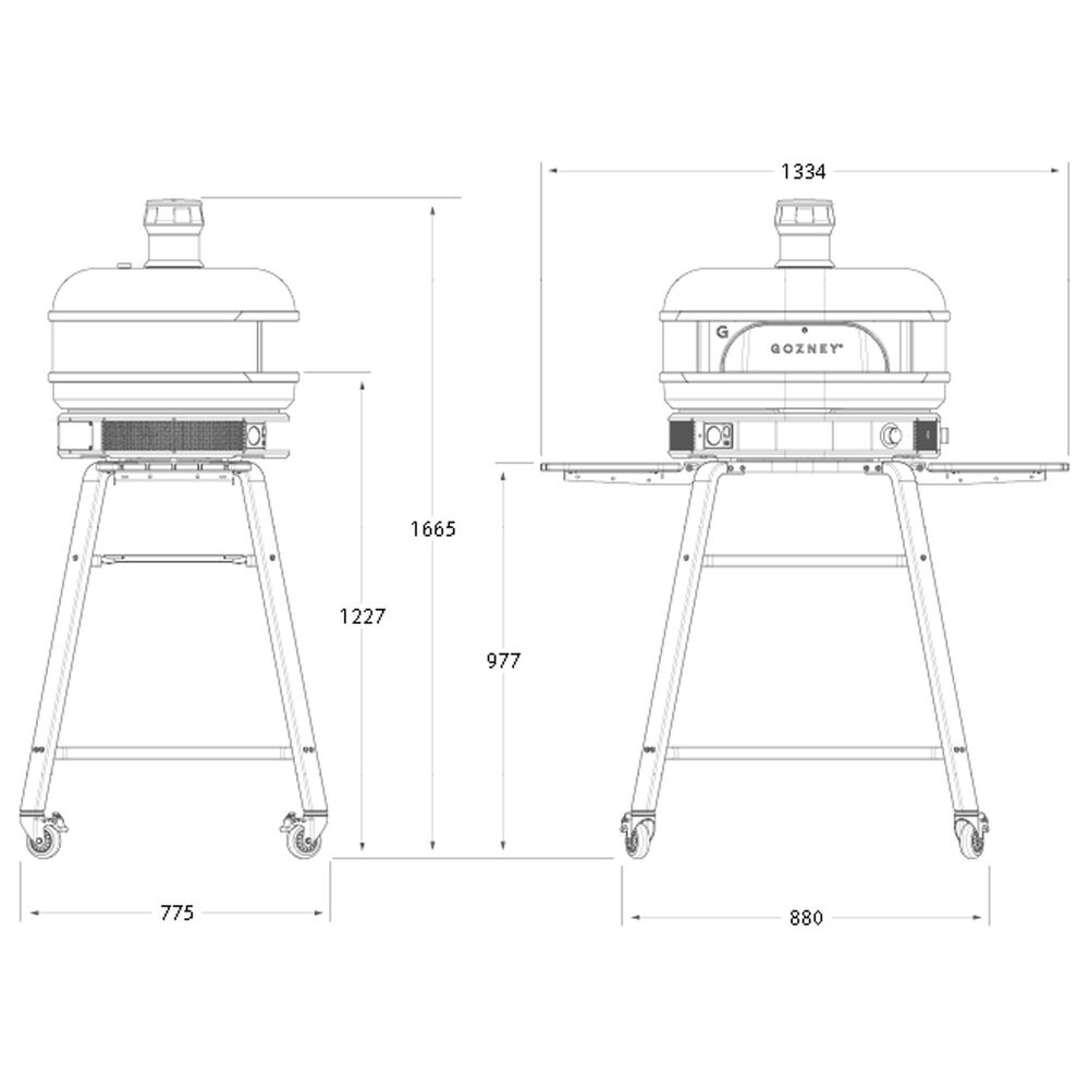 Gozney Dome S1 Outdoor Pizza Oven Stand in Black, , large