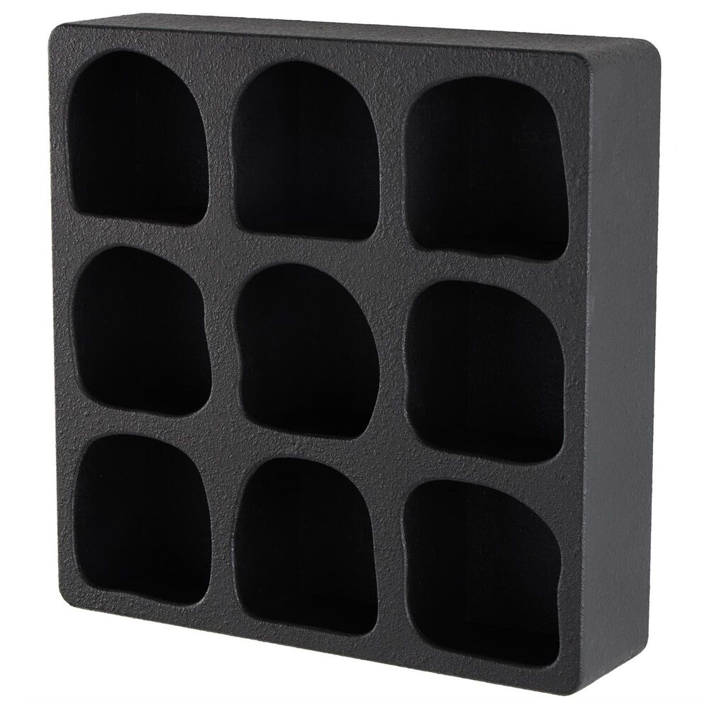 Maple and Jade 19" Wall Shelf with Abstract Block Shapes in Black, , large