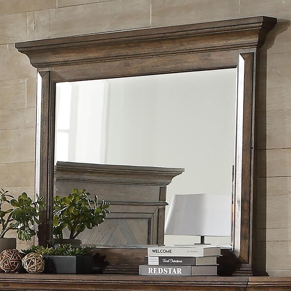 New Heritage Design Mar Vista Dresser Mirror in Rich Walnut, , large