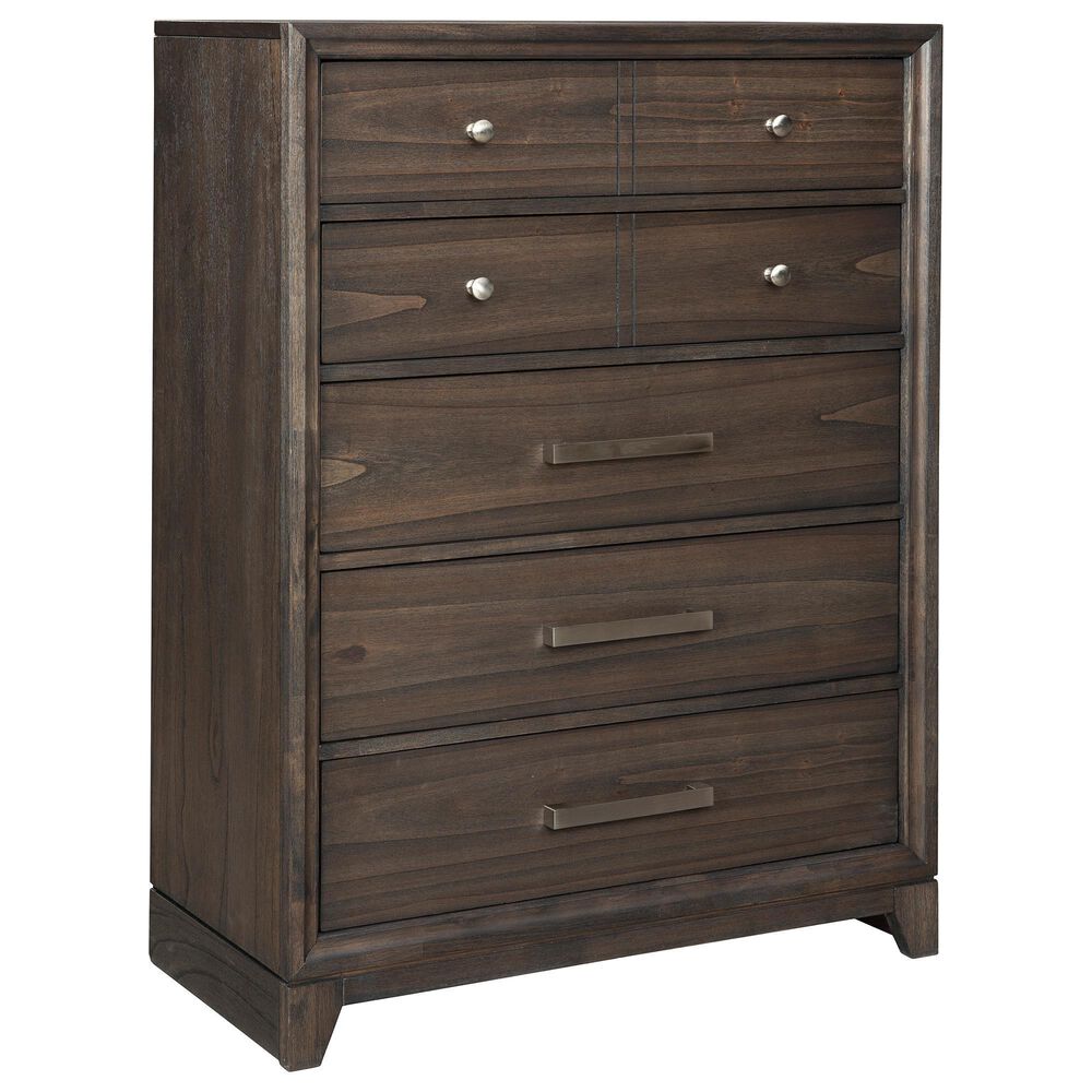 Signature Design by Ashley Brueban 5 Drawer Chest in Chestnut Brown, , large