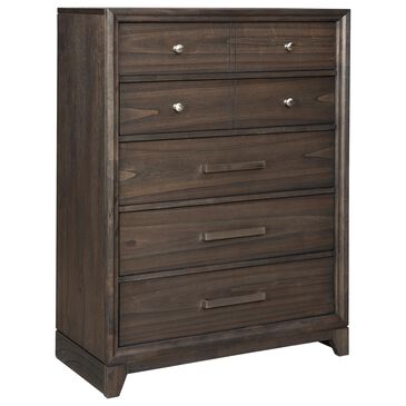 Signature Design by Ashley Brueban 5 Drawer Chest in Chestnut Brown, , large