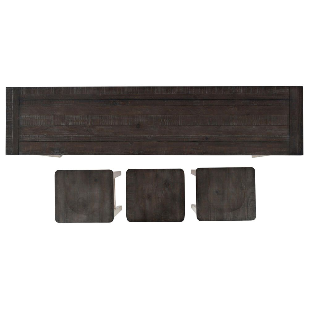 Waltham Madison County Sofa Console and 3 Stools in Vintage White and Barnwood, , large