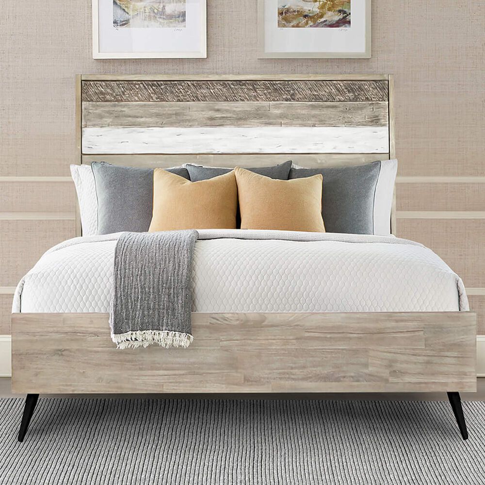 Blue River Bridges Queen Platform Bed in Natural and Gray, , large