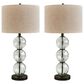 Ashley Airbal Table Lamp in Clear and Black (Set of 2), , large
