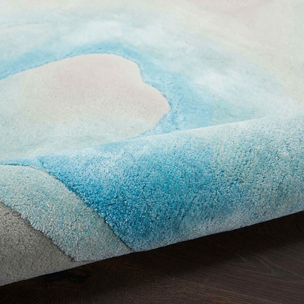 Nourison Prismatic 5&#39;6&quot; x 7&#39;5&quot; Sea Mist Blue Area Rug, , large