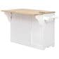HOMLUX 59" Kitchen Island with 2 Pull Out Cabinet Organizers in White, , large