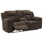 Ashley Frohn Manual Reclining Loveseat in Chocolate, , large