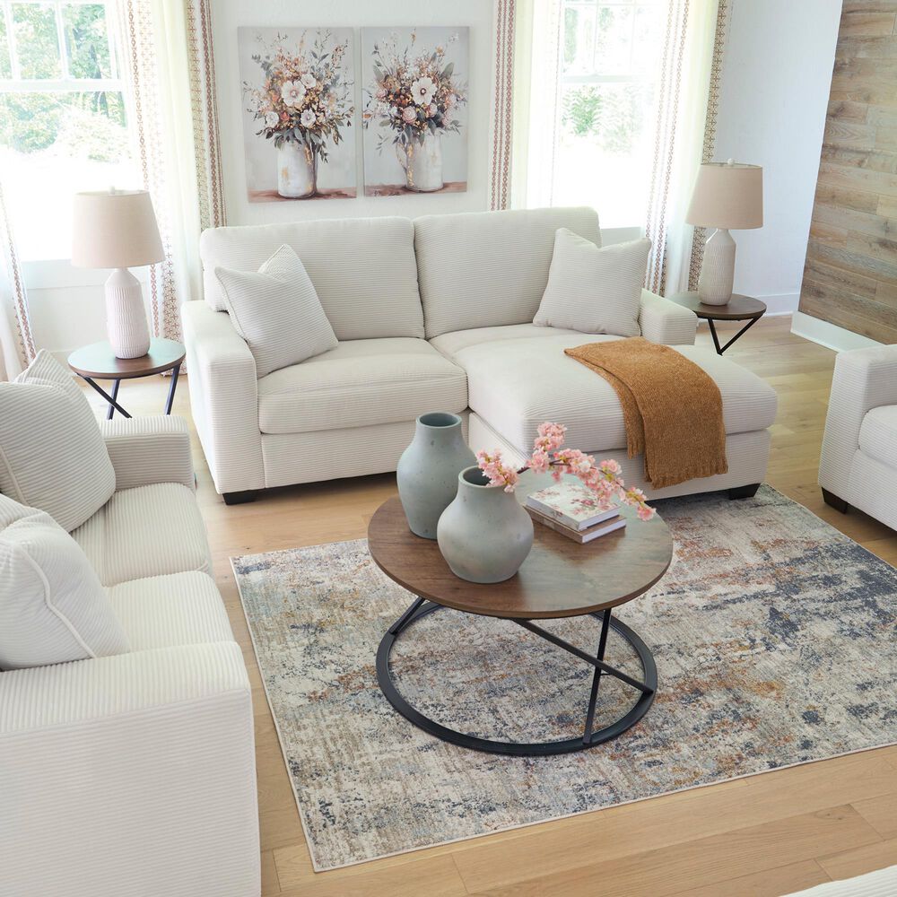 Ashley Greenbriar Stationary Sofa Chaise in Ivory, , large