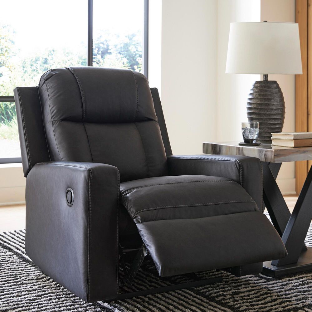 Ashley Mackmenville Manual Zero Wall Recliner in Carbon, , large