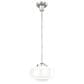 Hunter Saddle Creek 10" 1-Light Pendant with White Shade in Brushed Nickel, , large