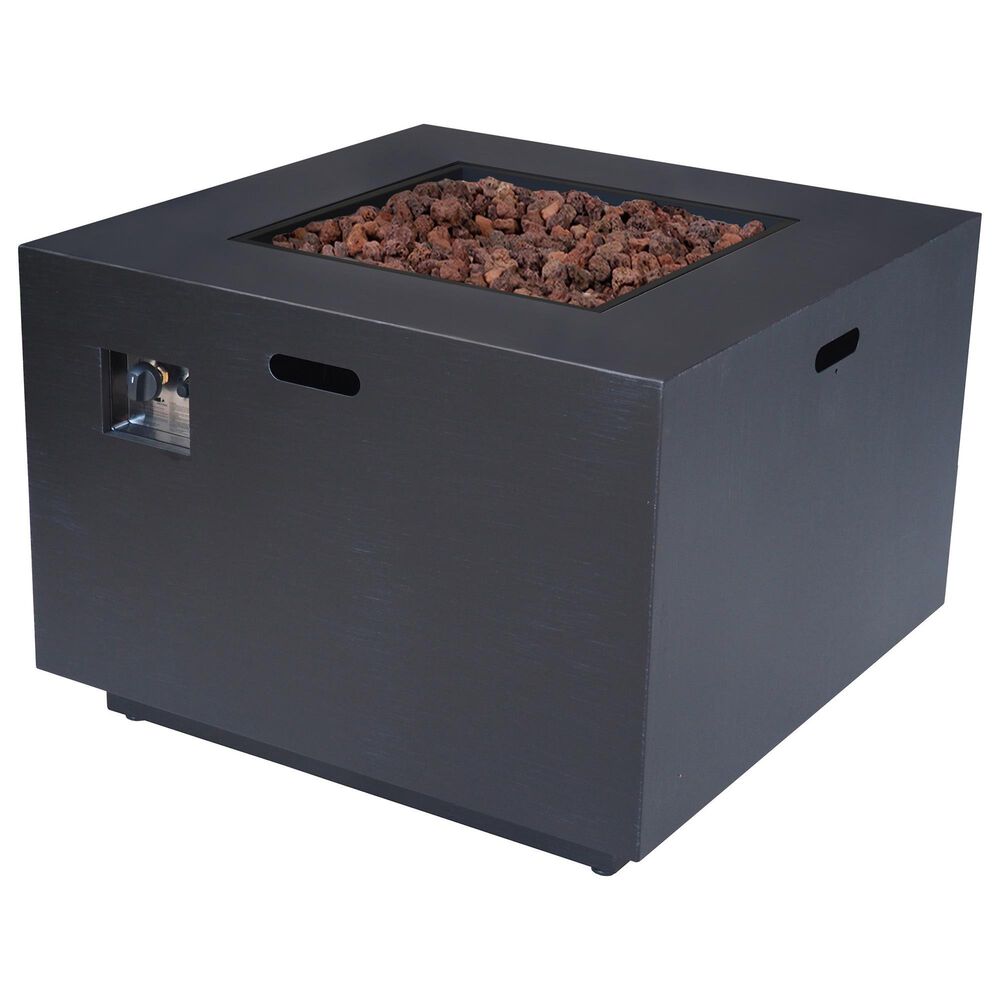 Hearth and Haven 33" Square Iron Fire Pit in Dark Grey, , large