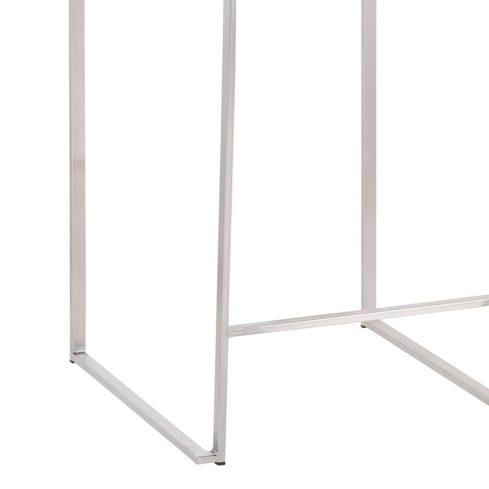 Lumisource Fuji High Back Counter Stool with Beige Fabric Cushion in Stainless Steel &#40;Set of 2&#41;, , large