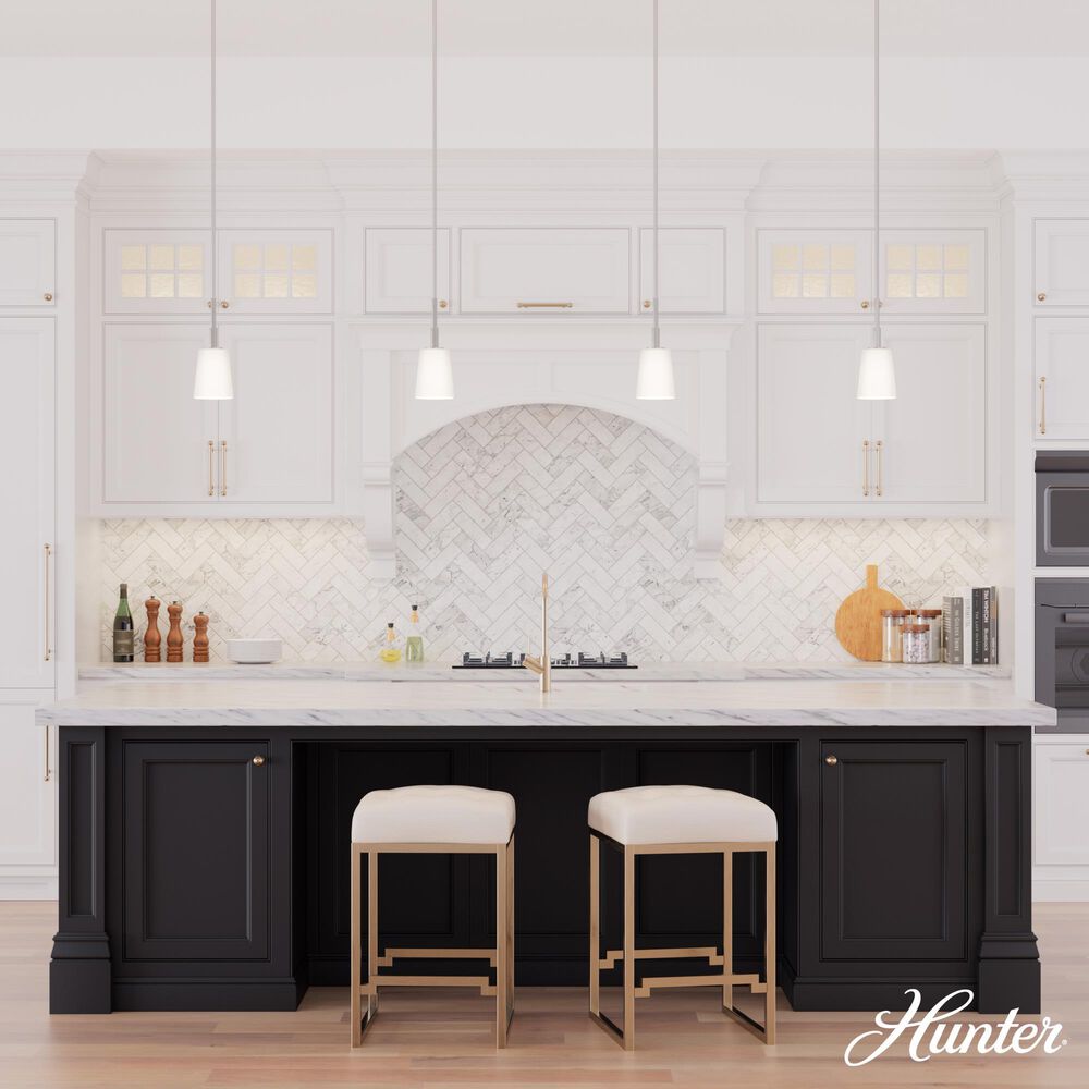 Hunter Nolita Mini 1-Light Pendant in Brushed Nickel, , large